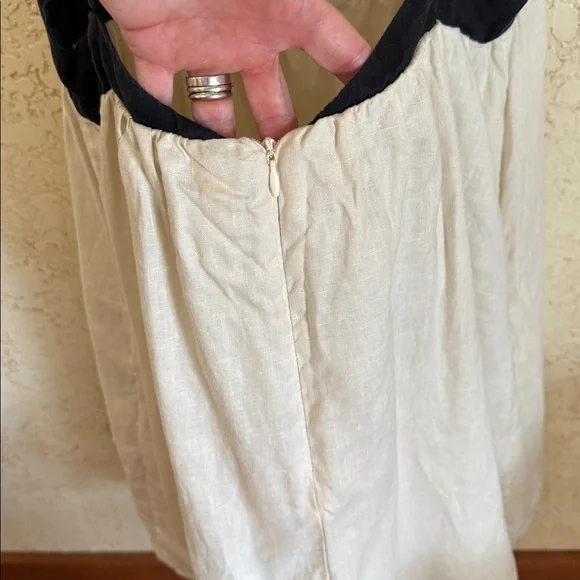 ELENA BUTTERMILK LINEN MINI DRESS by DISSH